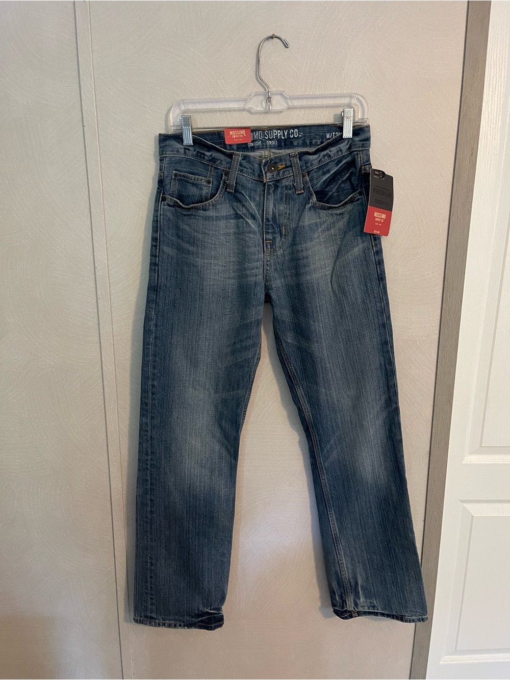 NWT Mossimo Supply Co Premium Straight Fit Jeans Men's 28x30 100%Cotton